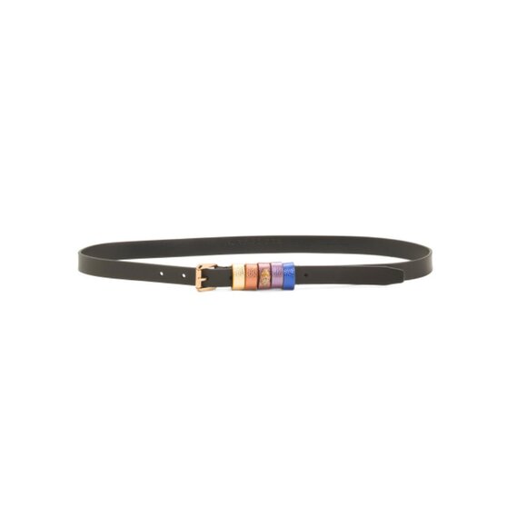KURT GEIGER LONDON Rainbow Leather Multi-loop Keeper Belt